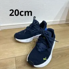 Puma ネイビー イエロー スニーカー20cm （記名なし）