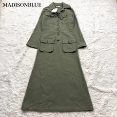 希少　新品　マディソンブルー　ギャザーパディングドレス　01 カーキ　ワンピース 希少 美品 マディソンブルー ギャザーパディングドレス 00 カーキ