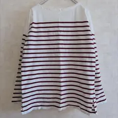 UNIQLO ボーダー 長袖カットソー ボートネック M