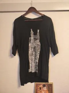 MIHARA YASUHIRO】ミハラヤスヒロ 鳥かごプリント 五分袖Tシャツ 