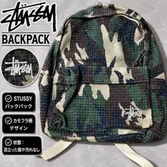 STUSSY キャンバス 迷彩 バックパック - メルカリ