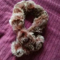 マフラー　茶色