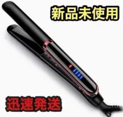 新品未使用　黒ヘアアイロン ストレートアイロン 4段階温度調節 コテ