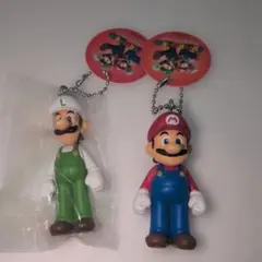 スーパーマリオ ルイージ ミニフィギュア ストラップ 2点セット