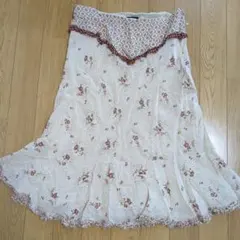 MNG　さらっと切り替えスカート　フラワープリント