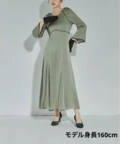 スリットスリーブパイピングパーティドレス