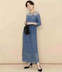 美品SHIPS別注 troisiemeCHACO:カット ジャカード ワンピース - メルカリ