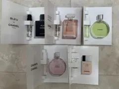 CHANEL 香水サンプル1.5ml 4本.メイクベース１本