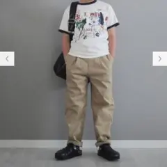 水通しのみ UNIQLOユニクロ タックワイドパンツ/チノ ベージュ 150㎝のサムネイル