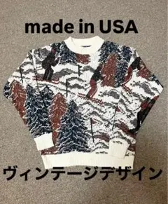 【アメリカブランドcrossings 】ニット　USA産　M セーター