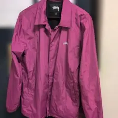 Stussy ナイロン コーチジャケット ピンク Sのサムネイル
