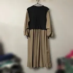 rad arista シャツワンピース 黒・ベージュ 長袖　ロング　夏