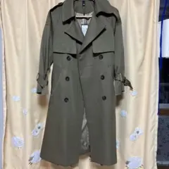 ロングトレンチコート カーキ