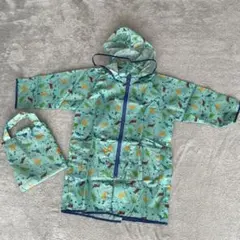 レインコート 110cm 恐竜 収納袋付き　キッズ