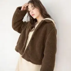 Heather ボアショートコート アウター