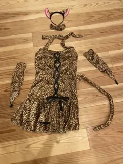 ネコ(ヒョウ柄)コスプレ おとな用(2月末までの掲載です)