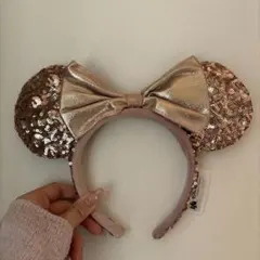 ミニーマウスカチューシャ（ローズゴールド）