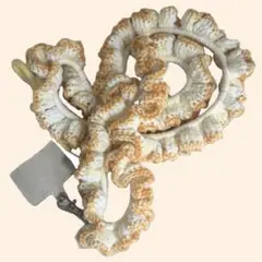 【ハンドメイド】スマホショルダー フリル イエロー オレンジ かぎ編み 手編み