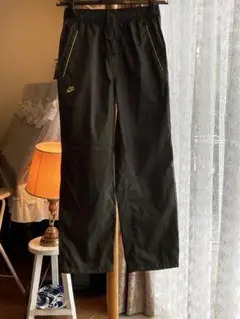 NIKE ダークグリーンポリエステルパンツ 腰足絞紐付きユニセックス