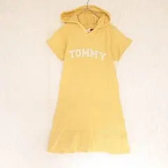 トミーガール フード付きミニワンピース ロゴプリント 日本製 パーカー