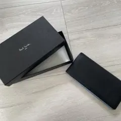 Paul Smith 二つ折り長財布 青　黒