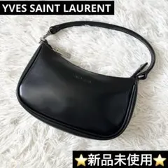 新品未使用✨　イヴサンローラン　ハンドバッグ　ロゴ型押し　ブラック　レザー