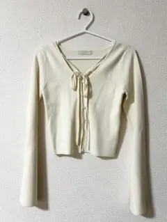 FREE'S MART キャミレイヤードニットカーディガン　オフ