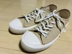 【新品】キャンバススニーカー　コンバース風27.0cm ベージュ　ローカット