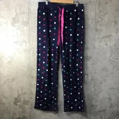 コ*ル様 Y5511古着　柄パンツ　パジャマパンツ　紺　90s Y2K
