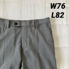 1M 美品 ユニクロ 感動パンツ ウールライク グレー W76 L82