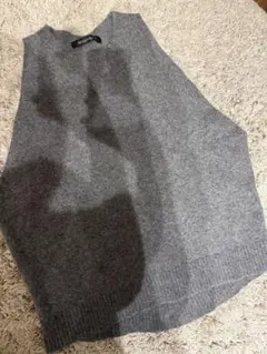 mizuiro ind グレー ノースリーブ ベスト ニット