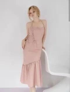 ANDMARY / Ann ribbon dress beige - メルカリ