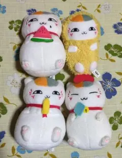 公*o様 夏目友人帳 ニャンコ先生 カバンに付けられるでっかいぬいぐるみ 4個セ