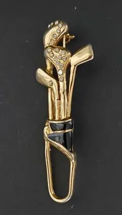 ビンテージ　ゴルフクラブのブローチ