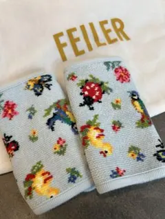 【美品】フェイラー　ハイジ 水色　抱っこひもパッド 2枚セットのサムネイル