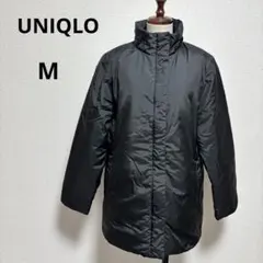 【訳あり】UNIQLO ユニクロ 中綿ハーフコート ブラック WOMEN M