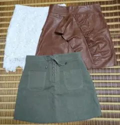 ミニスカート　まとめ売り3点セット　Мサイズ