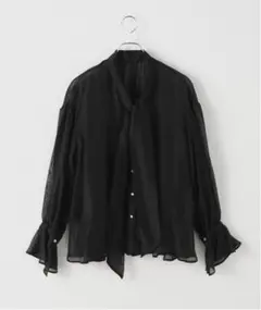 美品 フレイアイディー オーガンジーシャツ シアー ゆったり サイド 