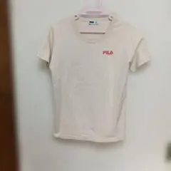 ◉最終価格)FILA ロゴ刺繍 Tシャツ Mサイズ クリーム