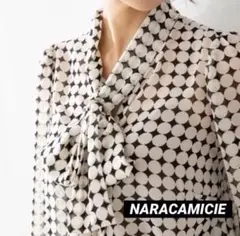 ナラカミーチェ 長袖 ブラウス 0 ボウタイ リボン 春夏 涼しい