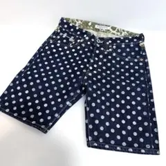 R.NEWBORLD ドット柄 デニムショートパンツのサムネイル