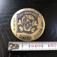 ビンテージ スカル パイレーツ 缶バッジ ドクロ ガイコツ 海賊