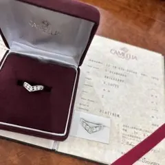 CAMELLIA プラチナ V字型リング ダイヤモンド 0.50カラット - メルカリ