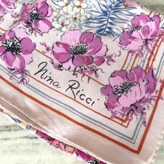 Nina Richニナリッチスカーフ ショール 大判ストールピンク シルク 新品