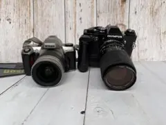 OLYMPUS　OM-20＆Nikon U フィルム一眼レフカメラ (M89) OLYMPUS OM-20＆Nikon U フィルム一眼レフカメラ (M89) - メルカリ