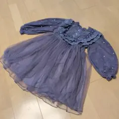 パープル チュール ワンピース　120　ドレス　誕生日