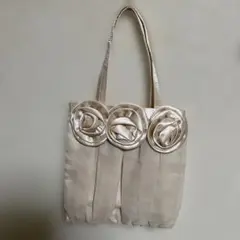 ピンクベージュ　パーティーサブバッグ