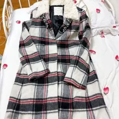 【夏セール】Chesty チェスティ チェック柄コート ビジュー　Mサイズのサムネイル
