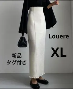 【新品】Louere ルエレ　ツイード　ハイウエストペンシルスカート　ホワイト