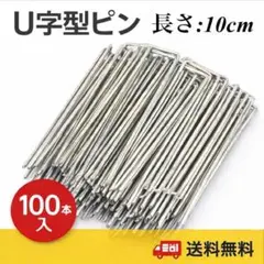 U 핀 파일 세트, 10cm, 스틱 100 개, 잡초 방지 시트, 인조 잔디, U 자형 핀 고정, 원예